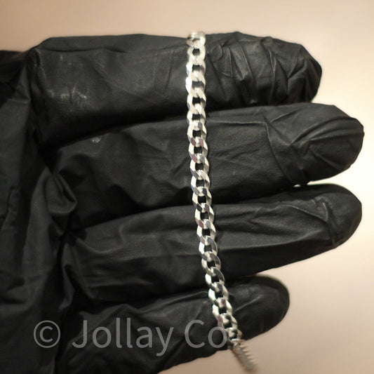 Classic Sterling Silver Curb Bracelet - JOLLAY.CO