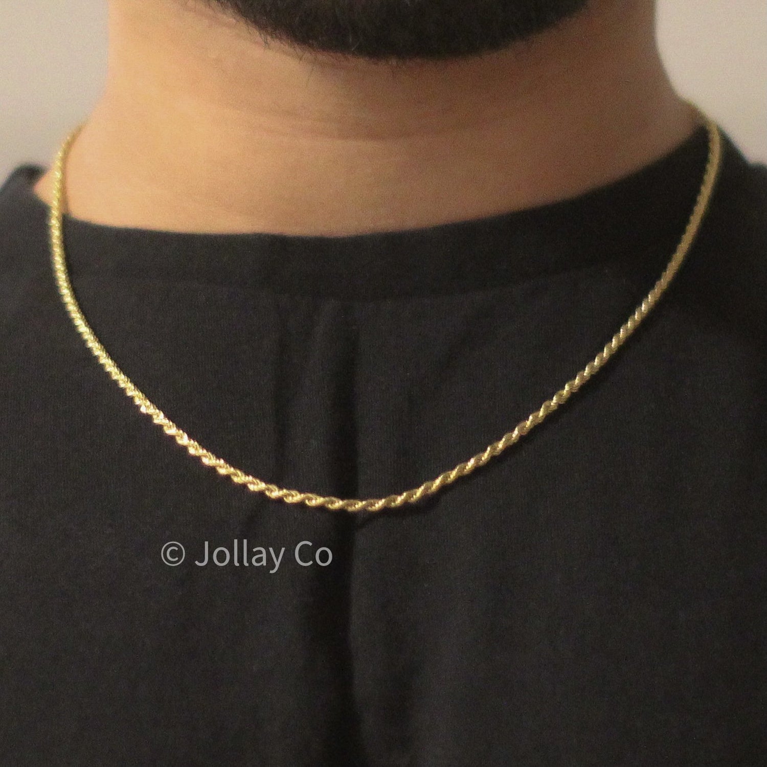 🔥 FIRE Everyday Real 14k Gold Rope Chain (2.5mm) - JOLLAY.CO
